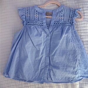 Philosophy Blue Embroidered Top